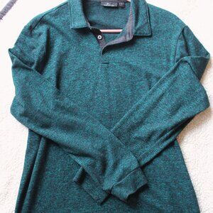 MARC ANTHONY MENS LONG SLEEVE SLIM FIT 3 BUTTON SHIRT SIZE LARGE